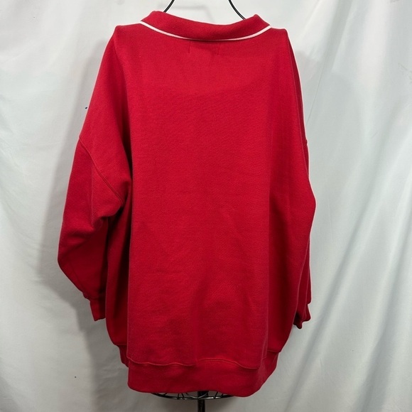 Vintage Jeans by Express collared red collegiate sweatshirt size L - Picture 4 of 7